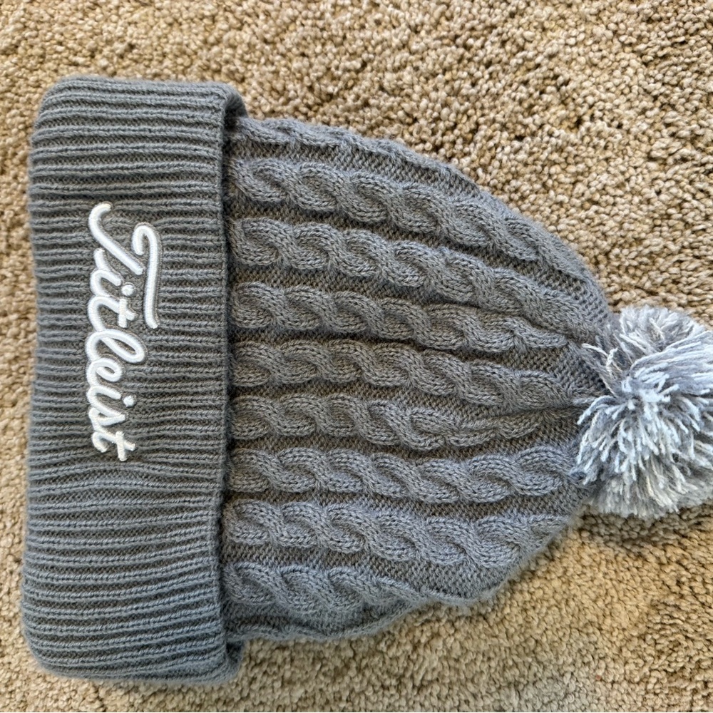 Titleist Gray Cable Knit Beanie
